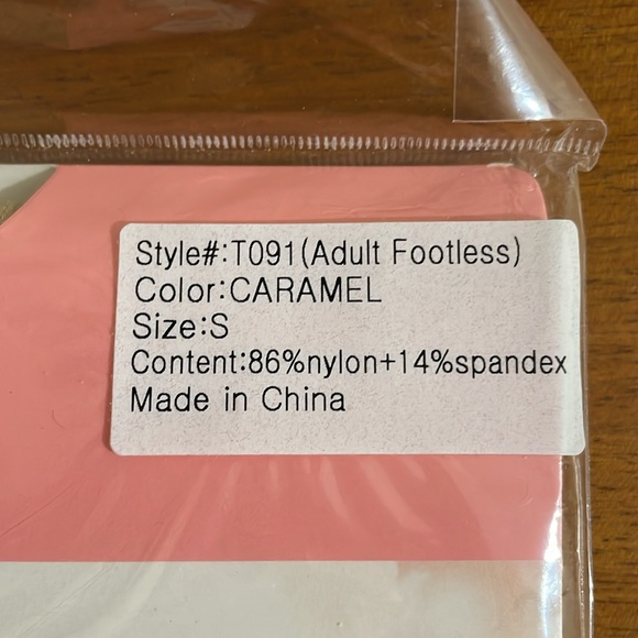 Natalie Caramel S Adult Footless Tights - Picture 2 of 4